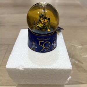 Walt Disney World 50th Anniversary Small Water Snow Globe